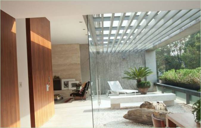 Obývací prostor na terase penthousu