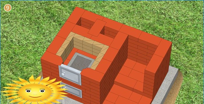 DIY cihlová grilovací pec: výkresy a objednávky