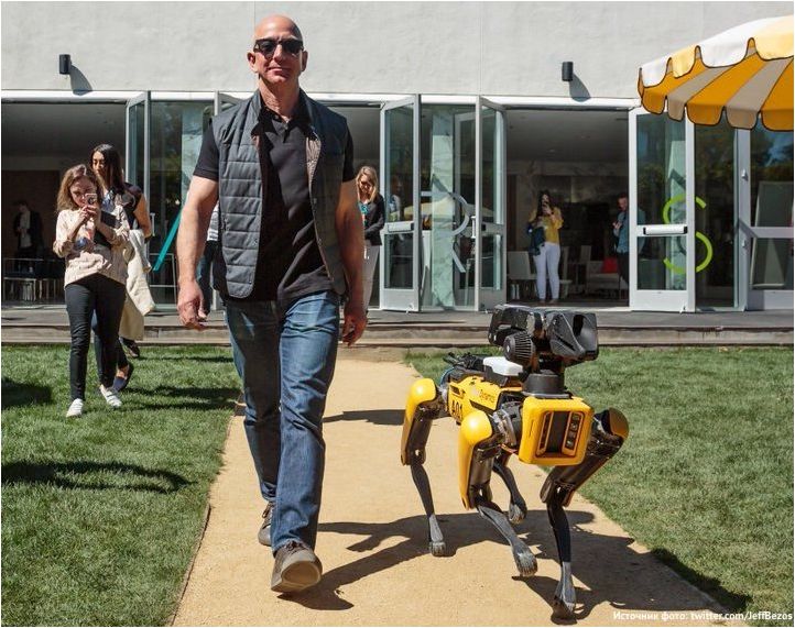 Robot Spotmini a Jeff Bezos
