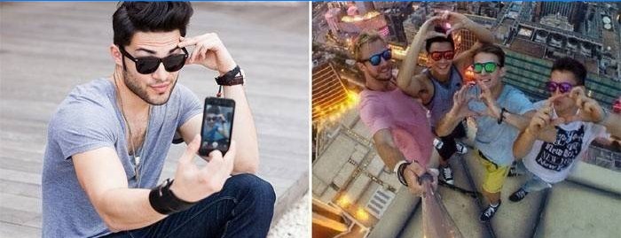 Nápady pro mužské selfie - originální pózy