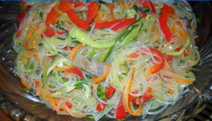 Funchose a zeleninový salát