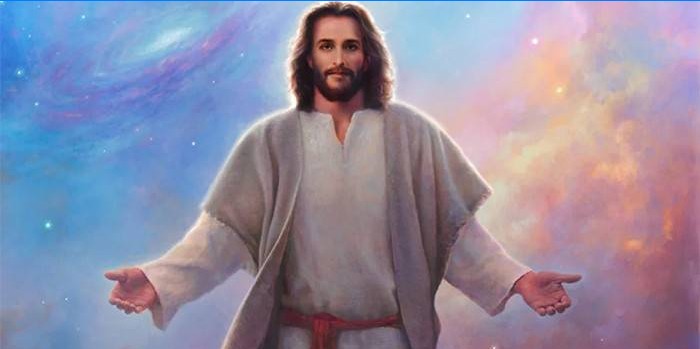 Obrázek Ježíše Krista proti obloze