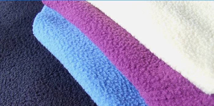 Fleecová tkanina v různých barvách