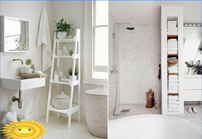 Koupelny v různých stylech interiéru: výběr fotografií