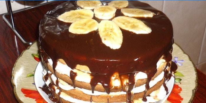 Domácí banánový dort