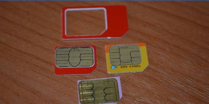Normální, micro a nano SIM karta