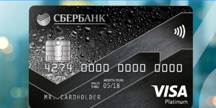 Černá karta Visa Platinum Sberbank