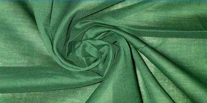 Zelená poplinová tkanina