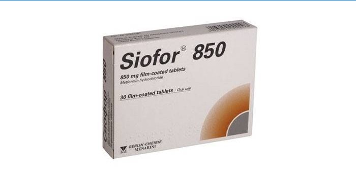 Siofor 850 tablet v balení