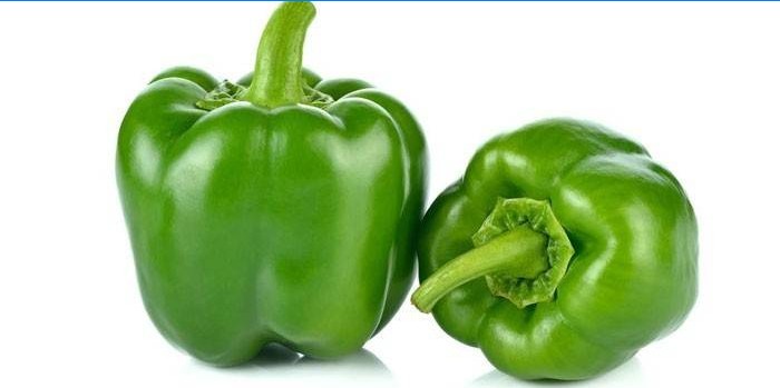 Dvě zelené papriky