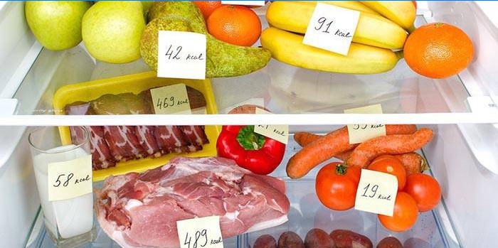 Potraviny bez obsahu kalorií v lednici