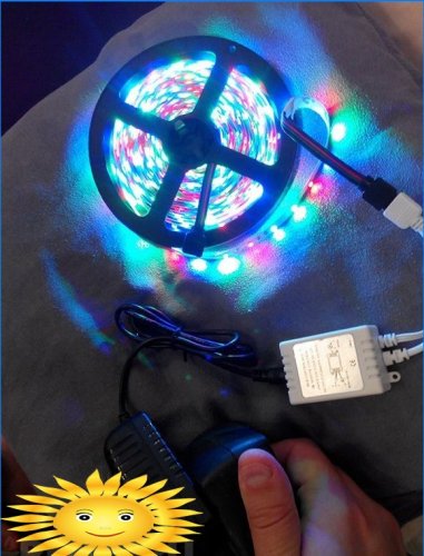 DIY LED stropní osvětlení. Krok za krokem foto pokyny