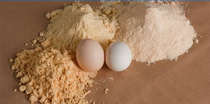 Kuřecí vejce a vaječný prášek