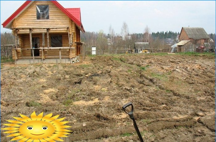Odstranění úrodné vrstvy pomocí pluhu