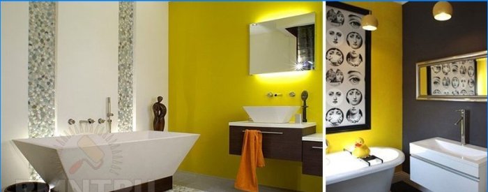 Módní barevné kombinace v interiéru: žlutá a bílá