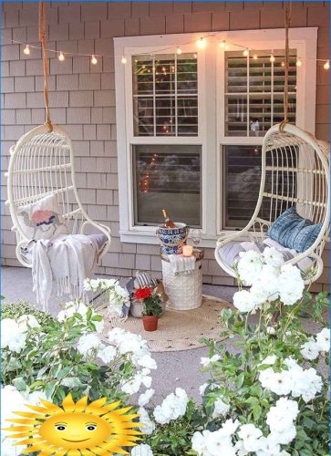 Letní verandy zdobení nápady