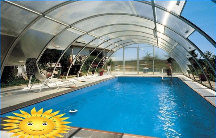 Střecha bazénu: popis typů, výhod a nevýhod