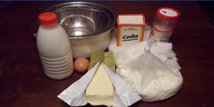 Ingredience pro tvarohový sýr