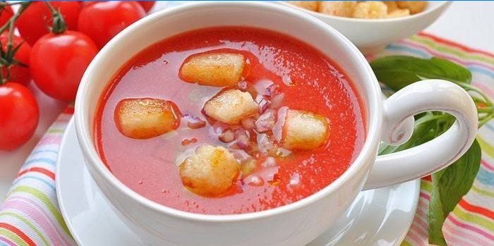 Španělský gazpacho v šálku