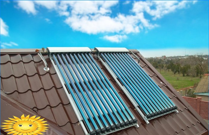 Vakuový solární kolektor: instalace, připojení, provoz