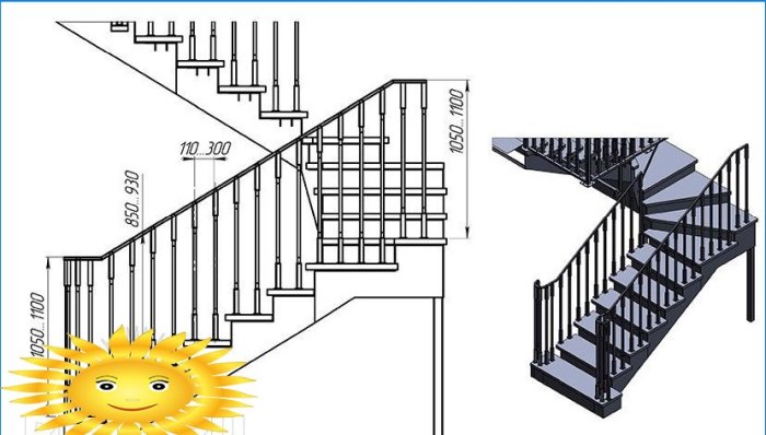 Výběr plotu pro přímé schodiště