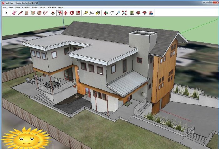 Dům vytvořen v aplikaci SketchUp