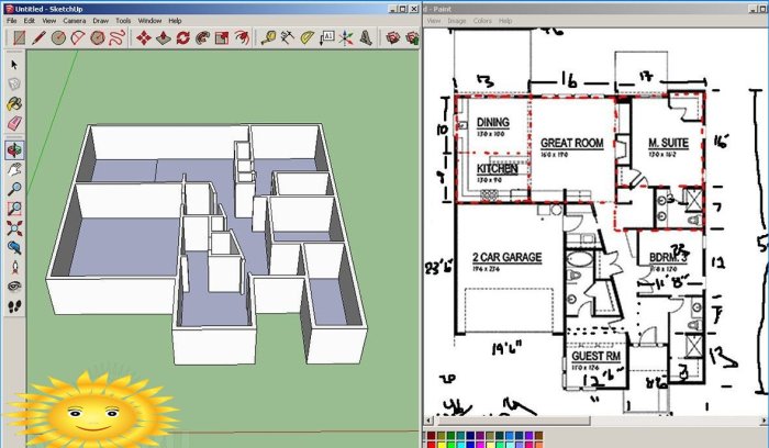 Vytvoření plánu domu v aplikaci SketchUp