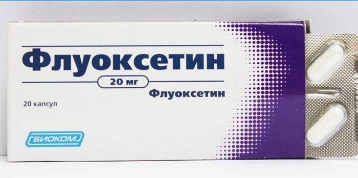 Tablety fluoxetinu v balení