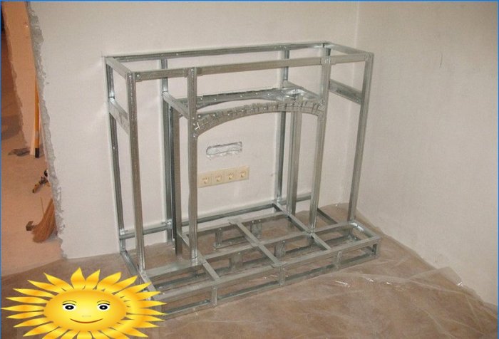 DIY sádrokartonový krb