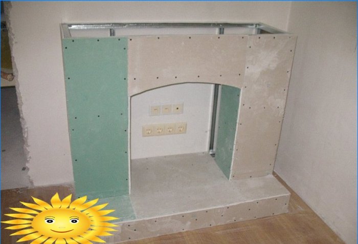 DIY sádrokartonový krb
