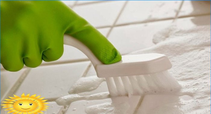 Jak čistit švy mezi koupelnovými dlaždicemi