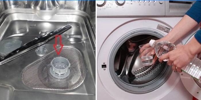 Odstranění plaku z pračky a myčky