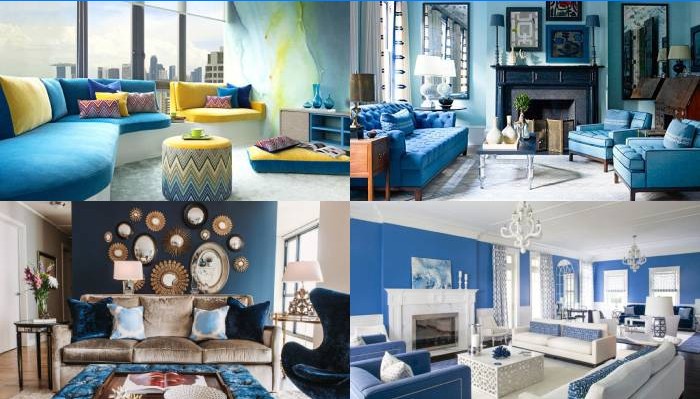 Odstíny modré v interiéru