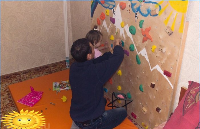 Lezecká stěna pro děti vlastníma rukama