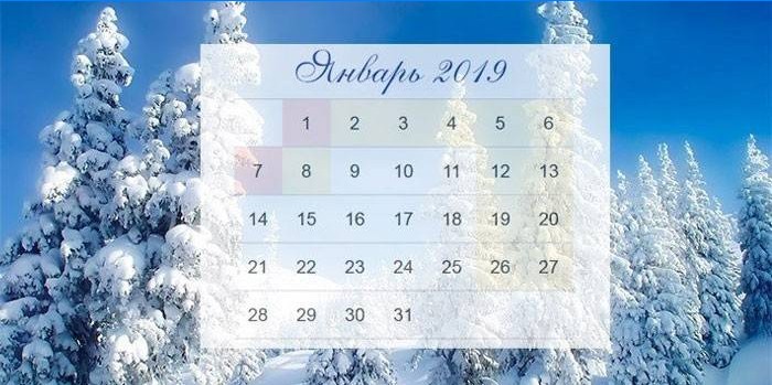 Leden kalendář