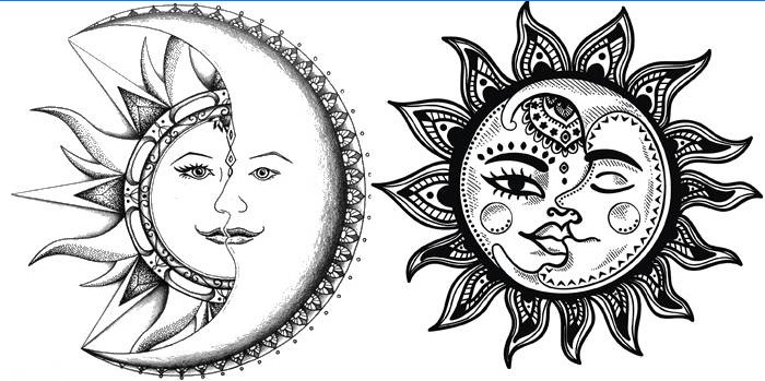 slunce a Měsíc