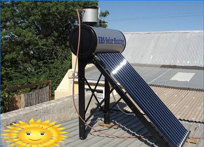 Vakuový solární kolektor s nádrží