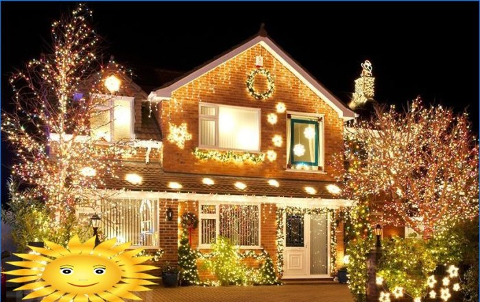 Sváteční dekorace: Vánoční osvětlení domů