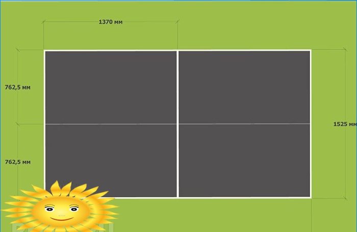 Udělej si sám tenisový stůl za každého počasí: kresby, rozměry
