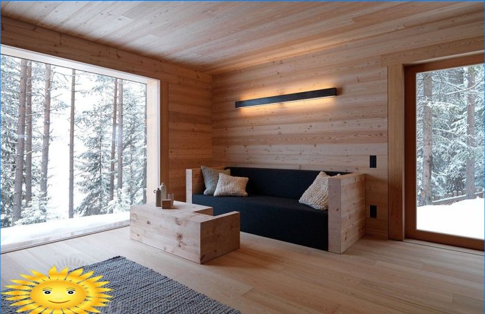 Imitace dřeva v interiéru dřevěného domu