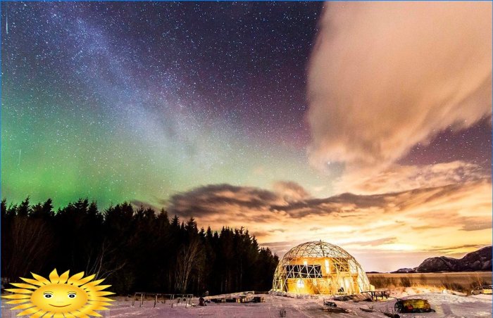 Dům přírody - dům pod geodickou kupolí v Arktidě