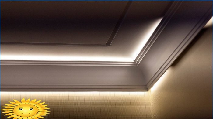 Duplexní sádrokartonové stropy s vestavěným osvětlením