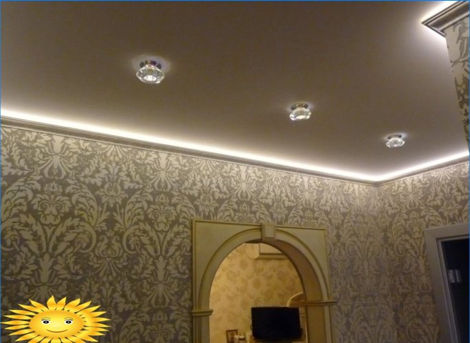 Duplexní sádrokartonové stropy s vestavěným osvětlením
