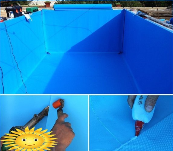 Opláštění bazénu s PVC fólií