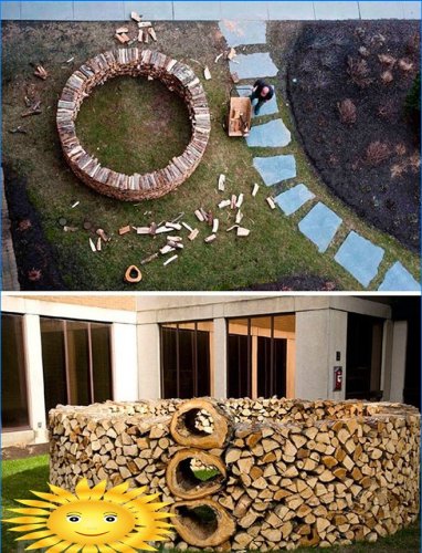 Dřevo v podobě kruhu