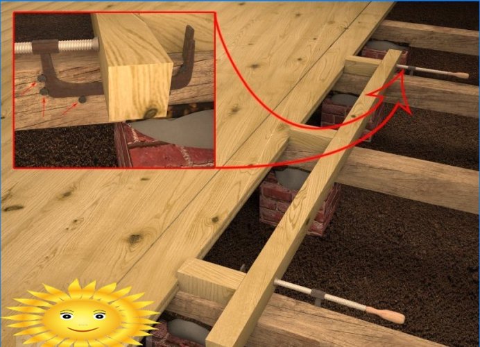 Mistrovská třída: jak položit dřevěnou podlahu na klády vlastními rukama