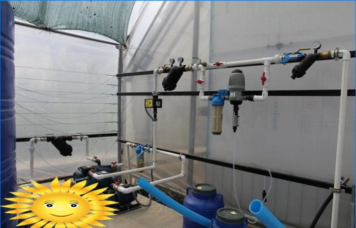 Úprava vody a systém automatického zavlažování ve skleníku