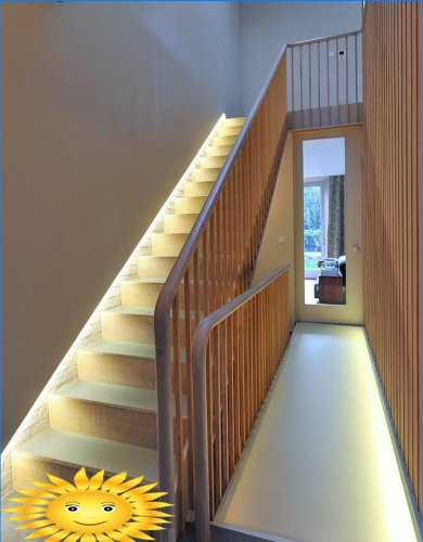 Možnosti pro osvětlení schodů v domě
