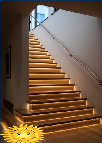 Možnosti pro osvětlení schodů v domě