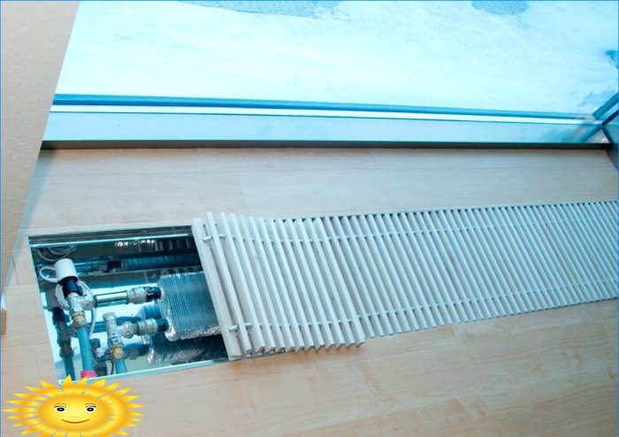 Podomítkový topný systém: podlahové konvektory a vestavěné radiátory
